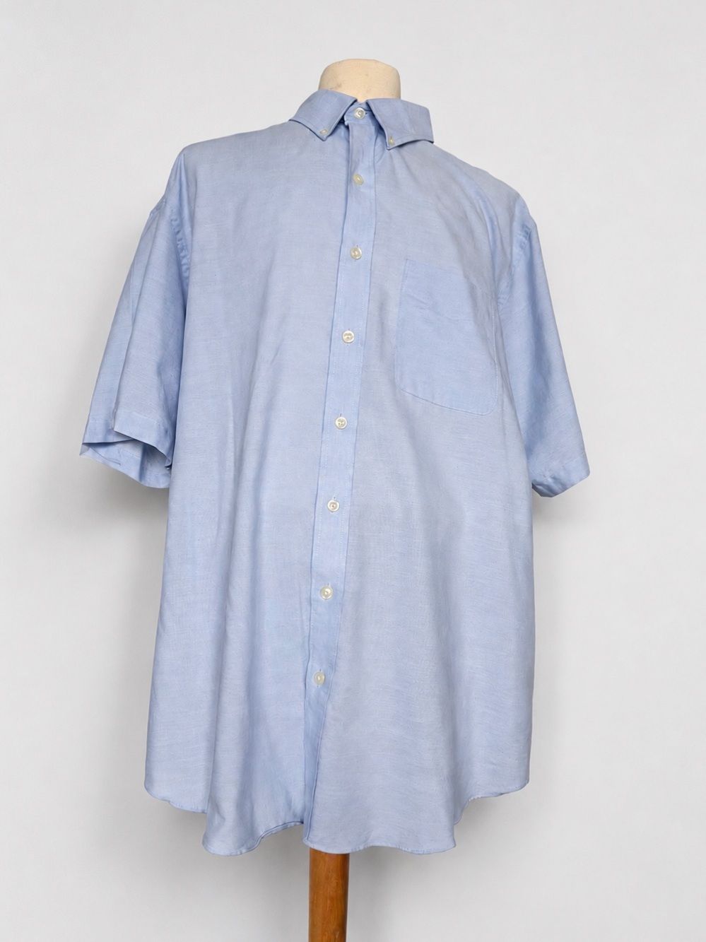 Stafford Light Blue Short-Sleeve Button-Down Shirt